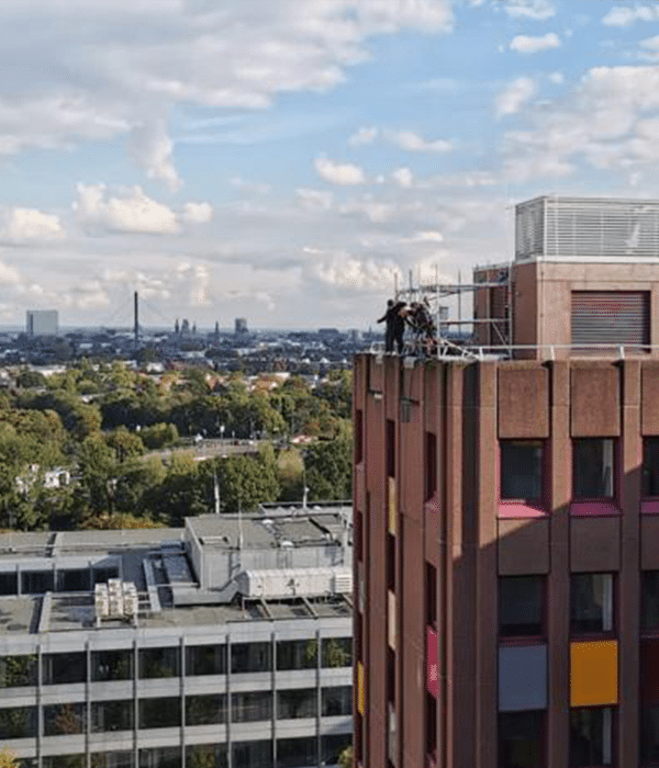 Drohnenfoto beim House Running in Düsseldorf