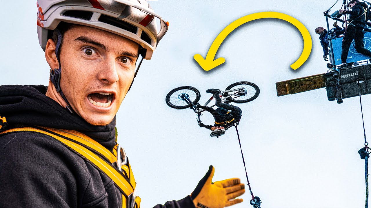 Thumbnail vom Fahrrad Bungee Sprung des Extremsportlers Elias Schwärzler